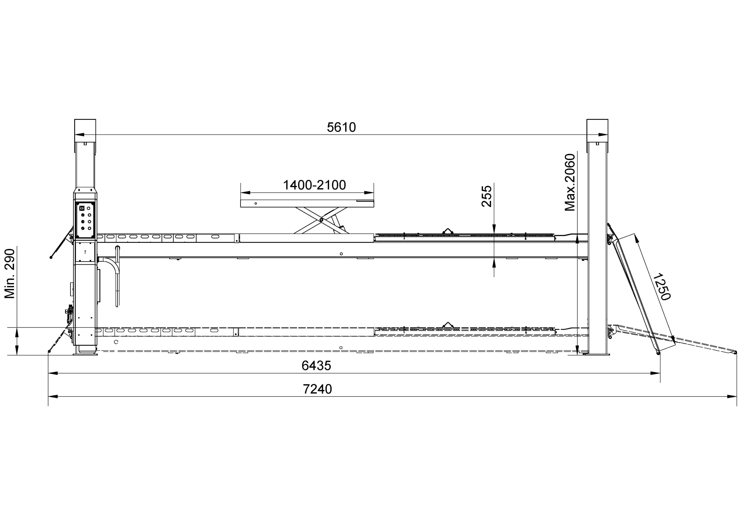 Elektro-hidraulična četvorostubna dizalica ATH Four Lift® 65HAP – 6.500 kg